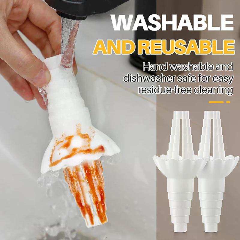 Kit Universel de Vidange de Bouteille - Connecteur Réutilisable de Transfert de Liquide Avec Adaptateur Entonnoir Sans Déchets, Compatible Avec Savon, Shampoing
