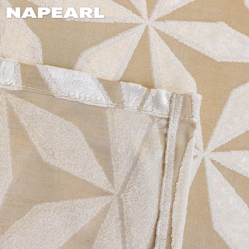 1 stk NAPEARL Europeisk Stil Moderne Blå Hul Jacquard Komfortable Gardiner for Stue Soverom Hjemmedekor