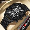 Sanda Herren Luminous Chronograph Quarz Uhr mit Stahlarmband - Wasserdicht und Modisches Design