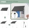 YODOLLA Retractable Manual Awning 3m - UV Resistant, Easy Installation, Stable Aluminum Frame - Dark Gray