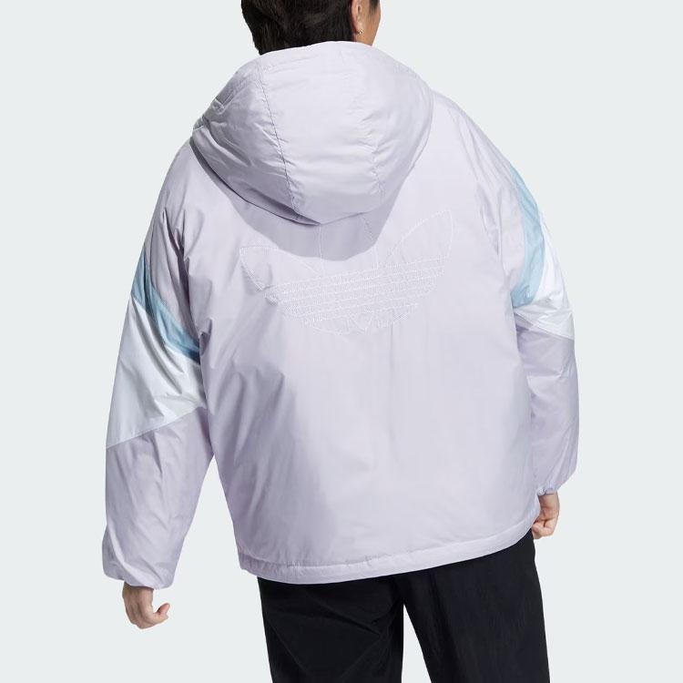 Adidas Originals 530 Color Block Hooded Down Jacket Women Outerwear Light-Purple IU4784