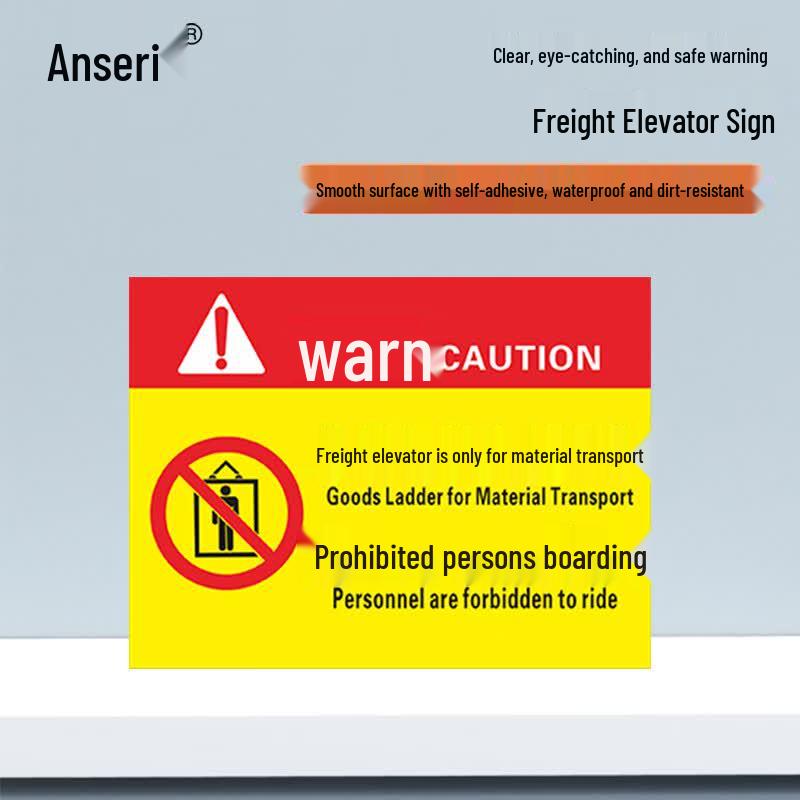 Ancai Rui PVC Freight Elevator Warning Sign