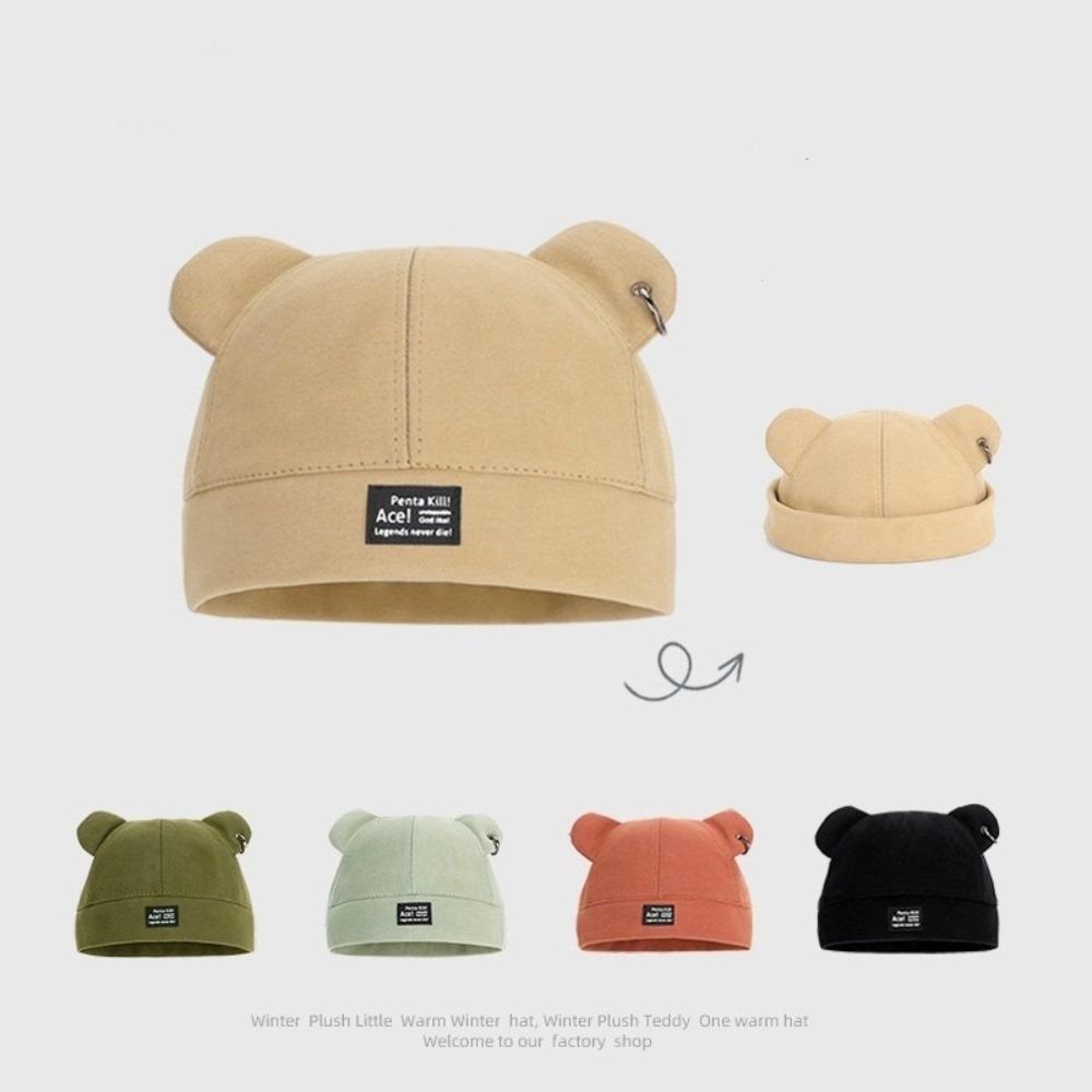 Cat Ears Ear Landlord Hat Solid Color Winter Autumn Cap Cute Watermelon Skin Cap