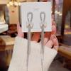 925 Silver Needle Tassel Pearl Earrings: High-End Celebrity Design for Women