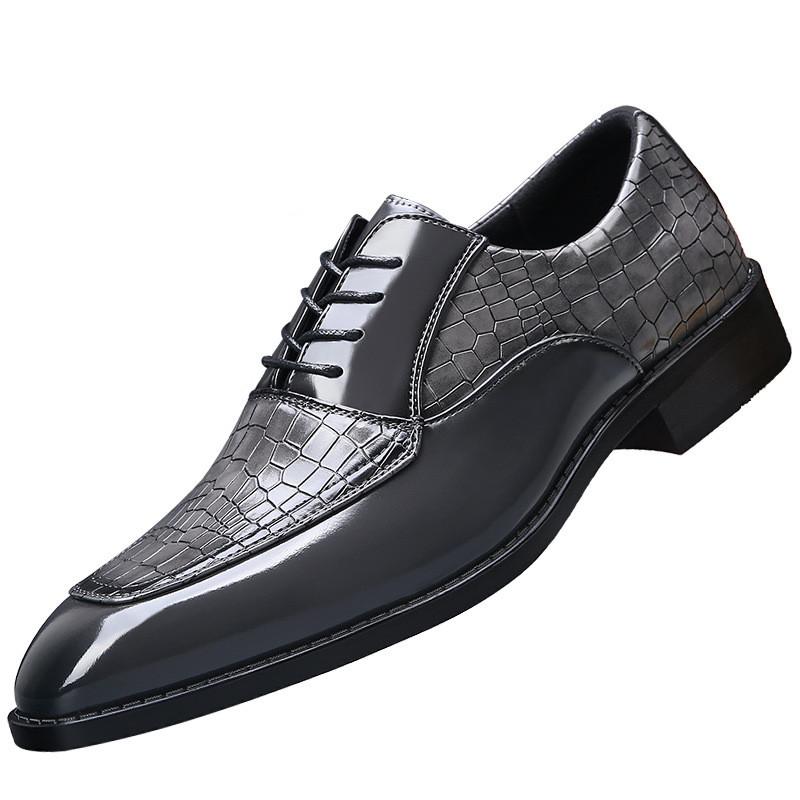 Fashion Designer New Men's Pointed Mixed Patchwork Casual Oxford Shoes Male Wedding Dress Homecoming Formal Wedding Footwear