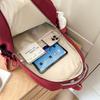 Girls Letter Backpack High School Students Schoolbag