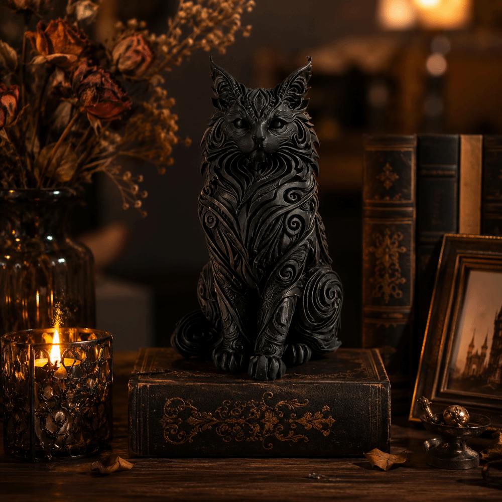 Nordic-Style Desktop Cat Ornaments Cute Sitting Cat Sculpture Cat Statue Living Room Decor