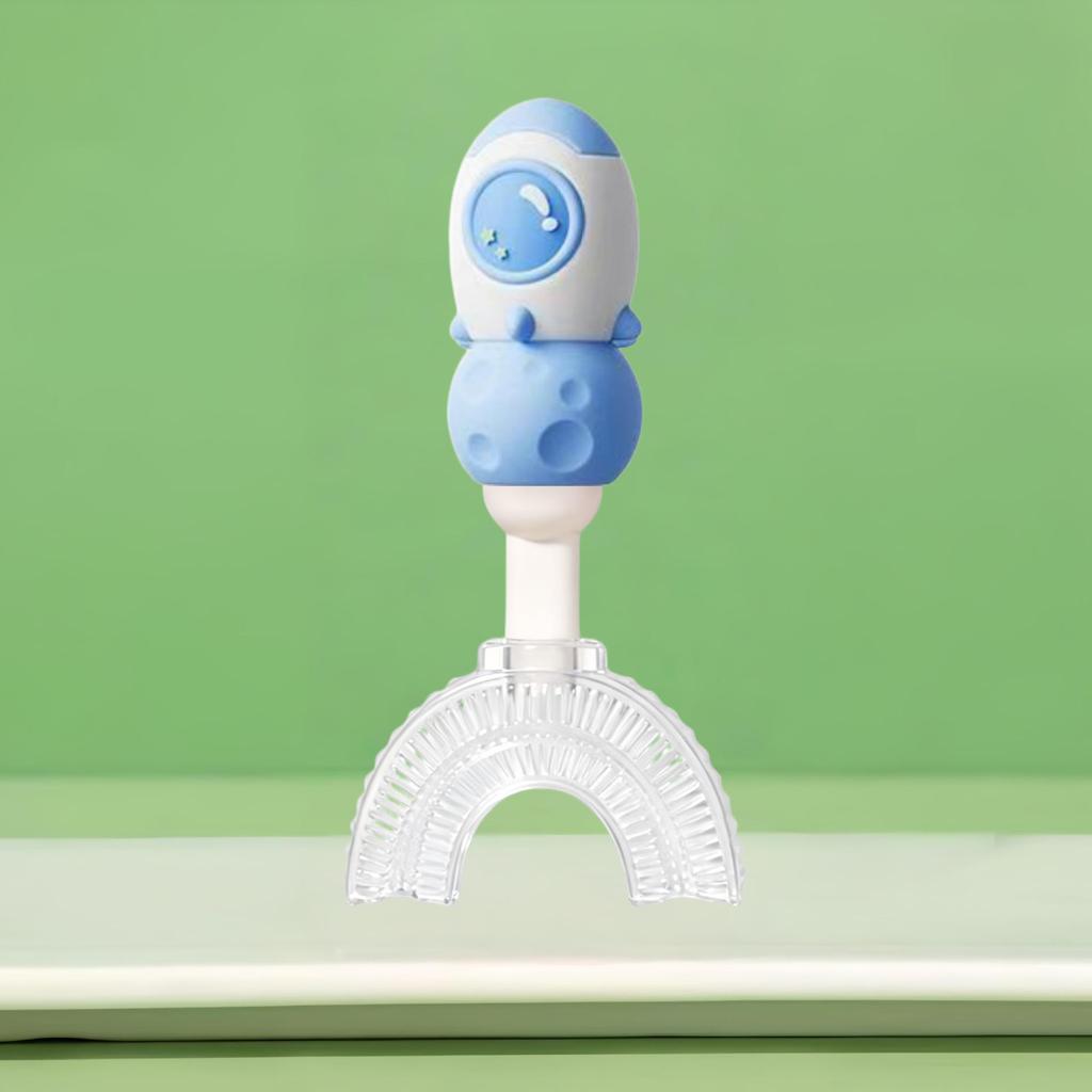 Children’s U-Shaped Toothbrush: Soft Bristle, Non-Slip Cartoon Handle for Ages 1-12