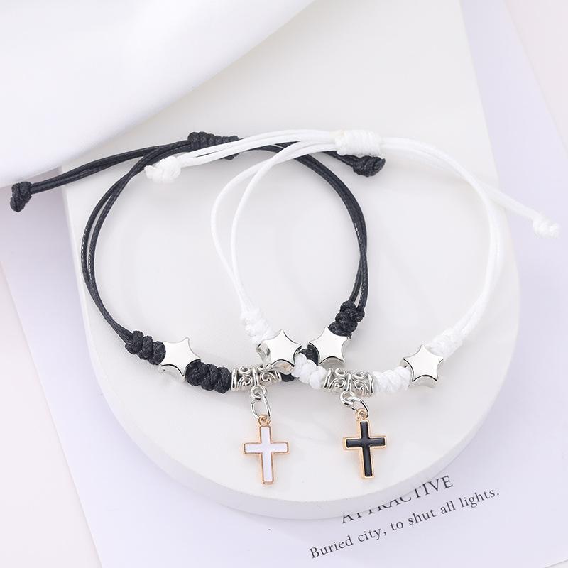 Bracciale intrecciato fatto a mano, braccialetto portafortuna, braccialetto intrecciato minimalista, braccialetto regalo colorato con apertura regolabile