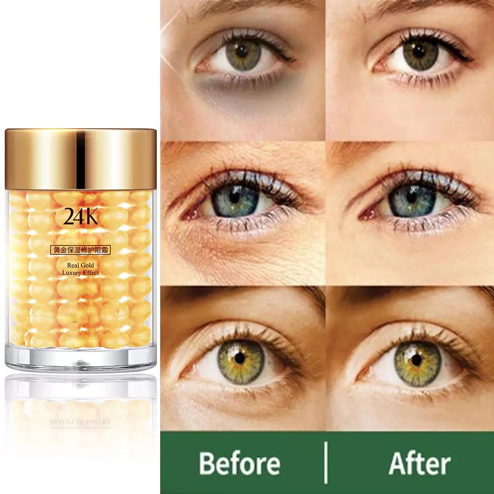 VENZEN 24K Gold Eye Cream Moisturizing Anti Puffiness Anti Wrinkle Remove Dark Circle Anti-Aging Women Eye Care