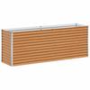 Raised Garden Bed Light Brown 195 x 50 x 68 cm Galvanized Steel
