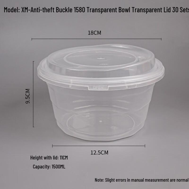 

Disposable Food-Grade Round Containers with Lids