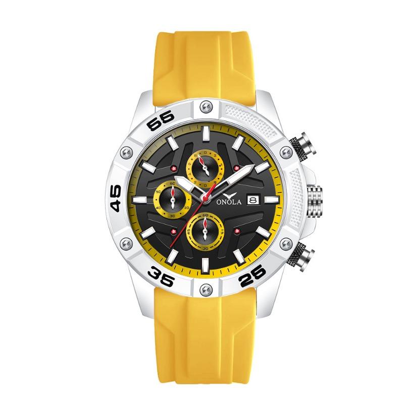 New Top Brand Fashion Men's Watch Large Dial Quartz Waterproof Tape Luminous Multifunctional Calendar Watch