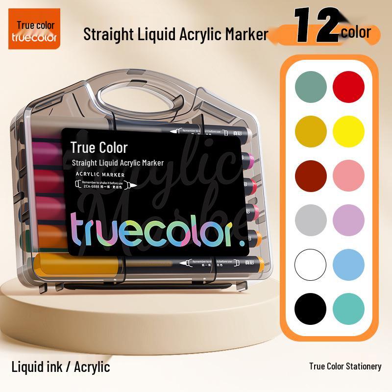 

True Color Stackable Acrylic Marker Pens, Opaque, 60 Colors, Art Supplies for Students, Graffiti Pens