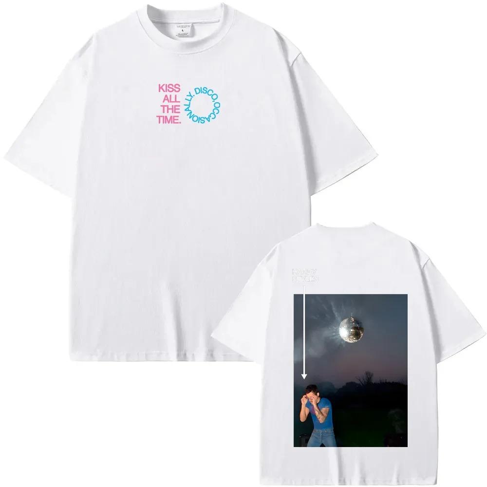 Harry Styles Kiss All The Time Disco Occasionally TShirt 100 Soft Cotton Fan Merch Harajuku Streetwear Women And Men Tshirts