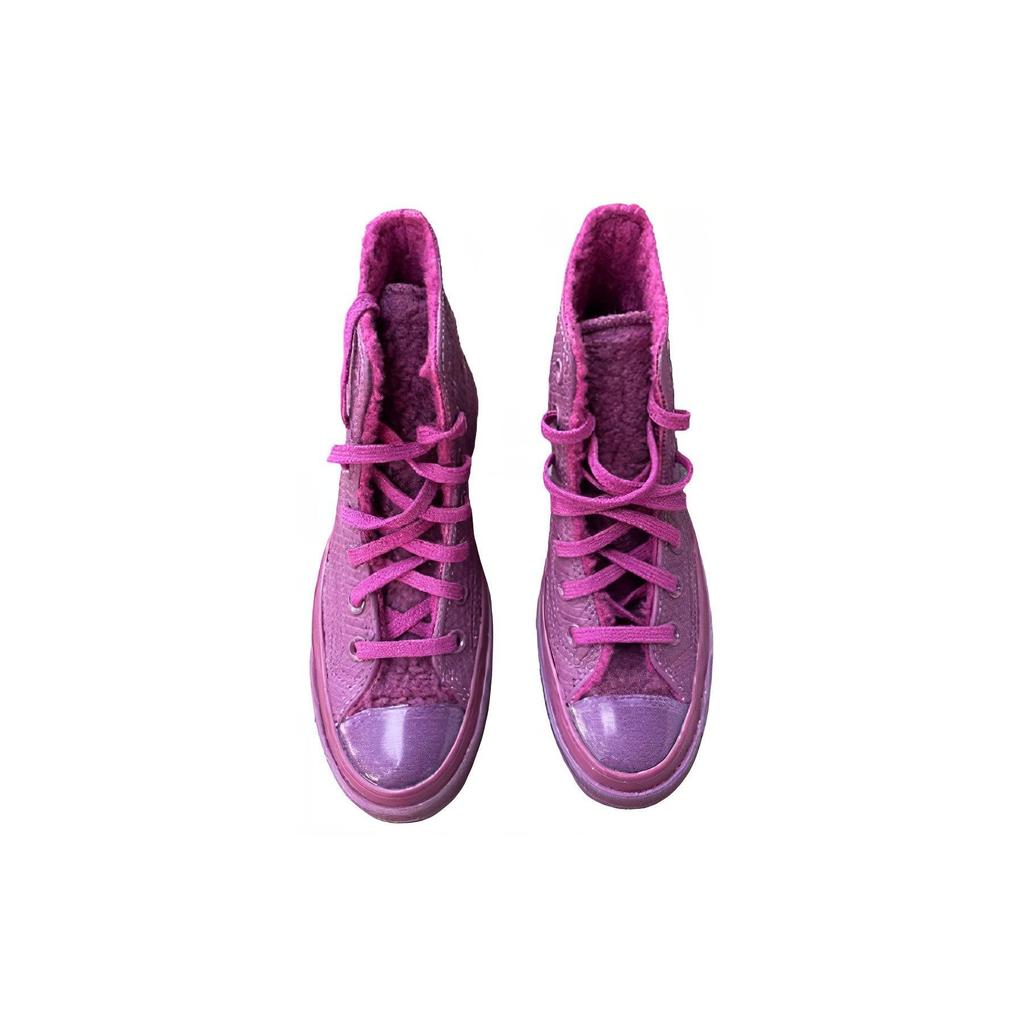 Converse 1970s Leather Lined Warm Snow Boots High Top Canvas Shoes Women boots Purple 172059C