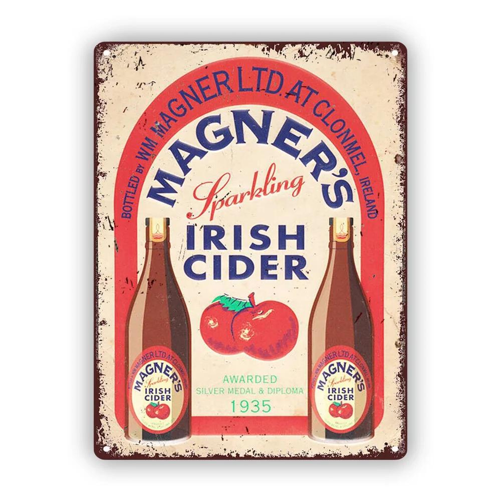 

Vintage Magners Irish Cider Metal Sign - 1935 Award Winning Design, Rustic Wall Art for Bars, Living Room, Bedroom Decor, , 20x30cm（7.8x11.8inch）