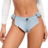 2023 European & American Low-Waist Plus Size Elastic Denim Shorts for Women - Summer Slim Fit