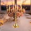 Zinc Alloy Candle Holder with 9 Holders for Home Decoration; Versatile And Practical.