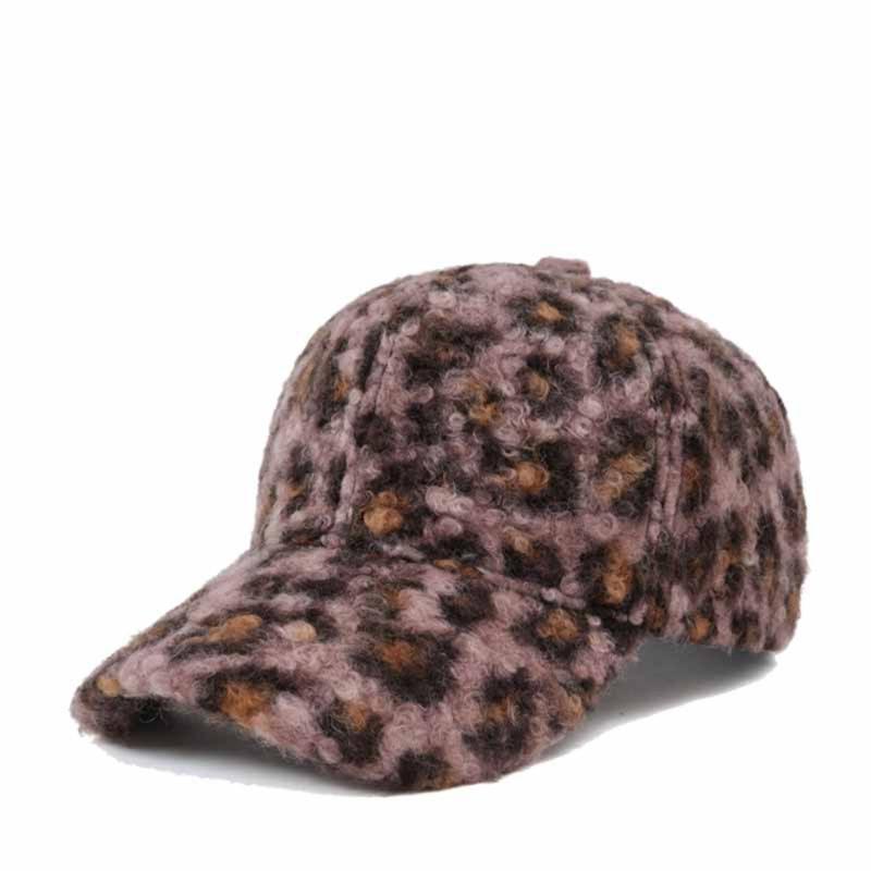 Polyester Animal Print Baseball Cap with Thick Soft Lining, Firm Bill and Rear Adjustment for Adult Unisex Cold Weather Wear