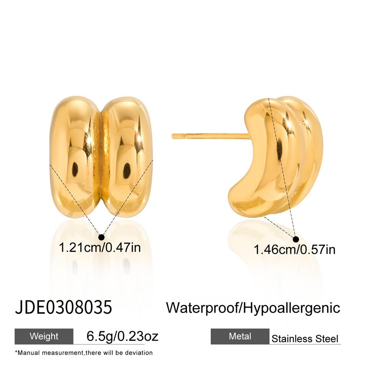 

Light luxury premium sense chubby double earrings earrings niche design jewelry