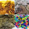 Pirate Treasure Chests Fake Gold Silver Copper Coins Gemstones Plastic Acrylic Toys Children Kids Gifts Halloween Party Props