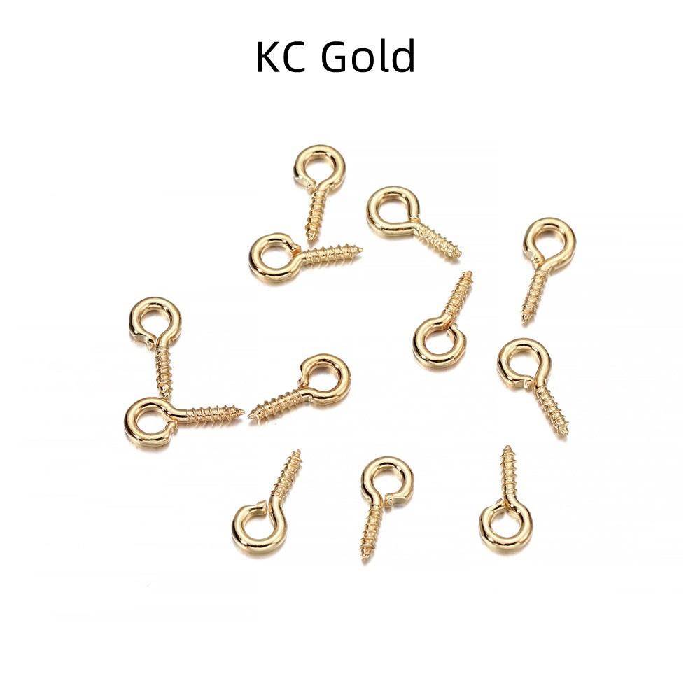 300/500pcs Mini Screw Pendants Eyepin Keychain HookThreaded  Pin Fitting DIY Jewelry Bracelet Necklace Making Accessories