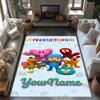Alfombra Personalizable con Nombre de Pocoyó Adecuada para Exteriores Dormitorio Entrada Pasillo Alfombra Antideslizante Decorar Oficinas Regalo para Festivales