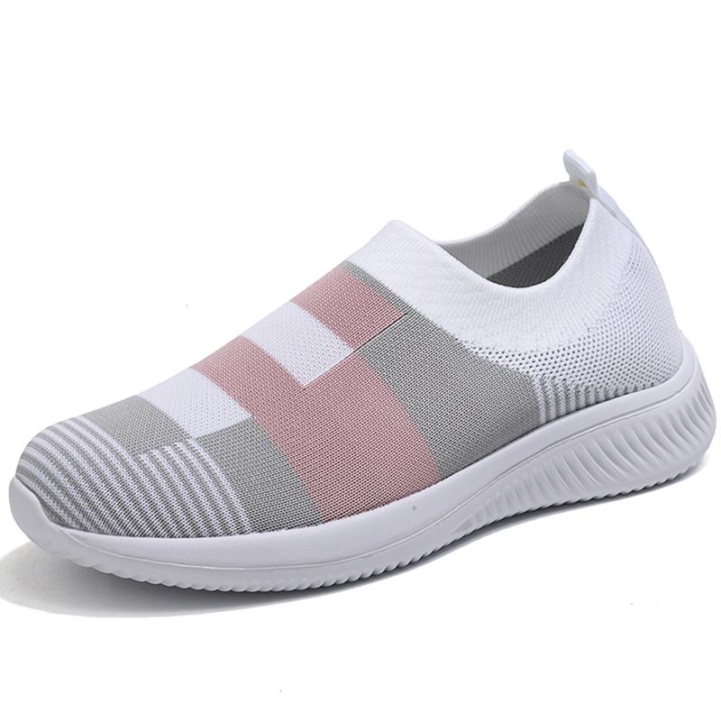 fashion Women Sneakers Mixed Color Sports Shoes Women Breathable Casual Sneaker Sport Women Tennis Slip On Casual Shoes Zapatillas Mujer