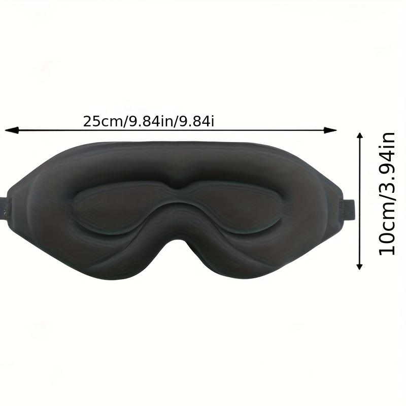 3D Deep Contour Sleep Mask Compatible for S - Soft -Blocking Eye with Adjustable Strap - 100% Darkness for Sleep