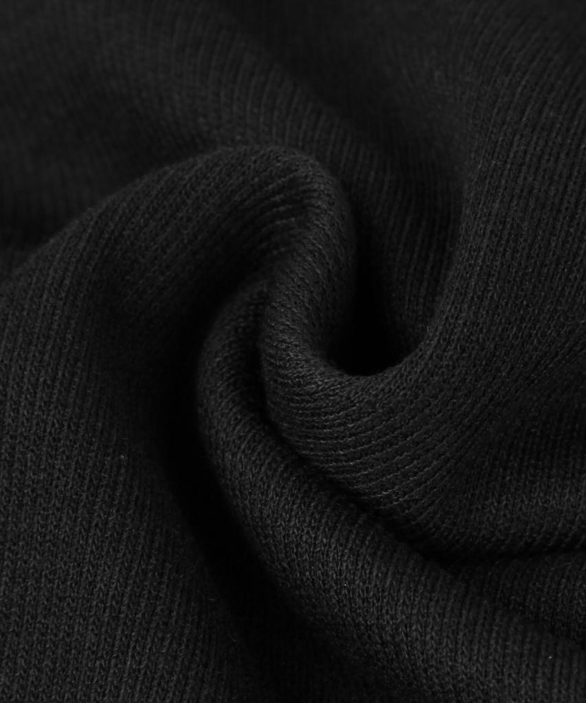 ORIGINALDAY Soft Mock Neck Long Sleeve T-Shirt Black