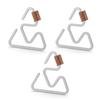 3 Pcs Outdoor Stainless Steel Hook Triangular Hanger Safety Clip Anti Slide Multifunctional for Camping Hiking L