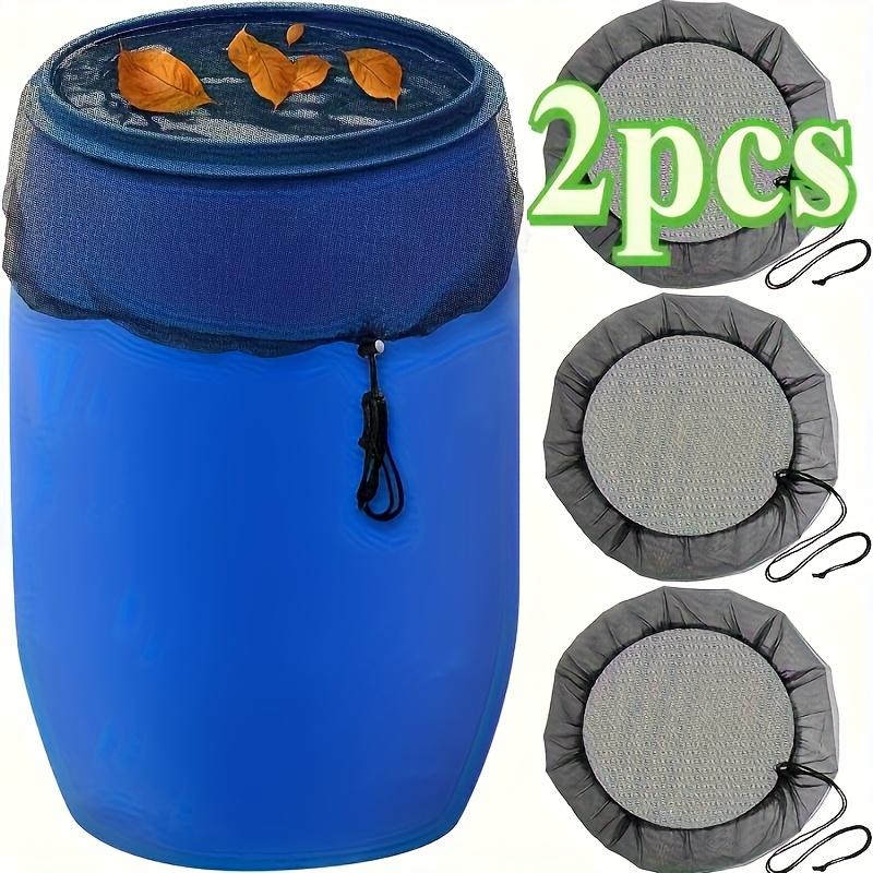 2/4pcs  Heavy-Duty Polyester Mesh rain barrel covers with Drawstring Closure  for Outdoor, Compatible with Standard Rain Barrels