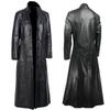 New large size leather jacket European and American men's locomotive trench coat PU leather coat