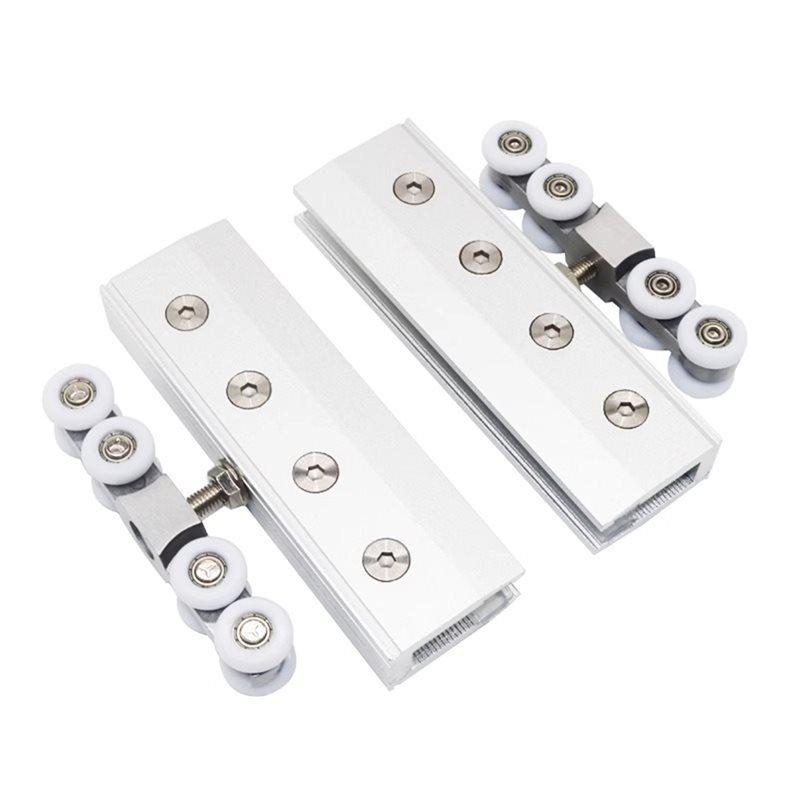 Premium-Silent Caster 8 Rounds For Glass Hanging Wheels For Glass Sliding Door Rollers For Bedroom Meeting Room Wardrobe Doors