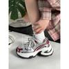 Summer new breathable burgundy versatile casual platform dad shoes 2912