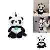 Cute Panda Plush Shoulder Bag With Zipper Pouch For Daily Use