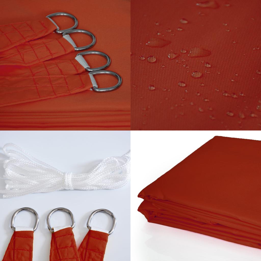 Square Shade Cover Sun Sail Canopy 3.6x3.6m Red
