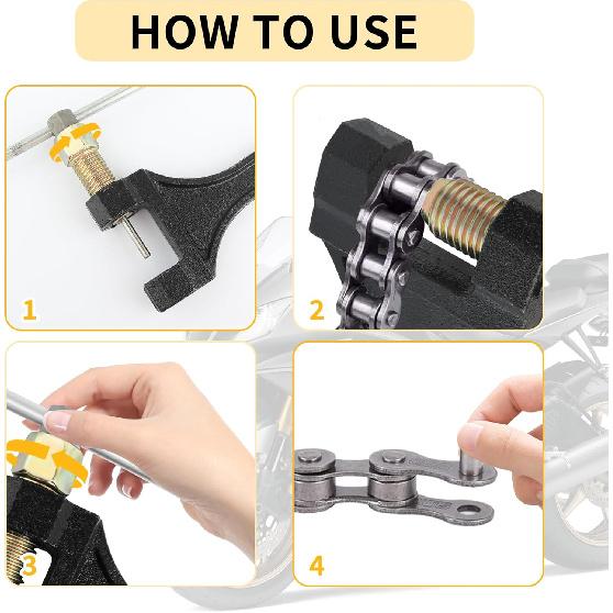 Motorcycle Chain Breaker Tool,Chain Link Removal Tool #420 428 520 525 528 530,Universal Bike Chain Tool Motorcycle Accessories For Motorcycle Dirt
