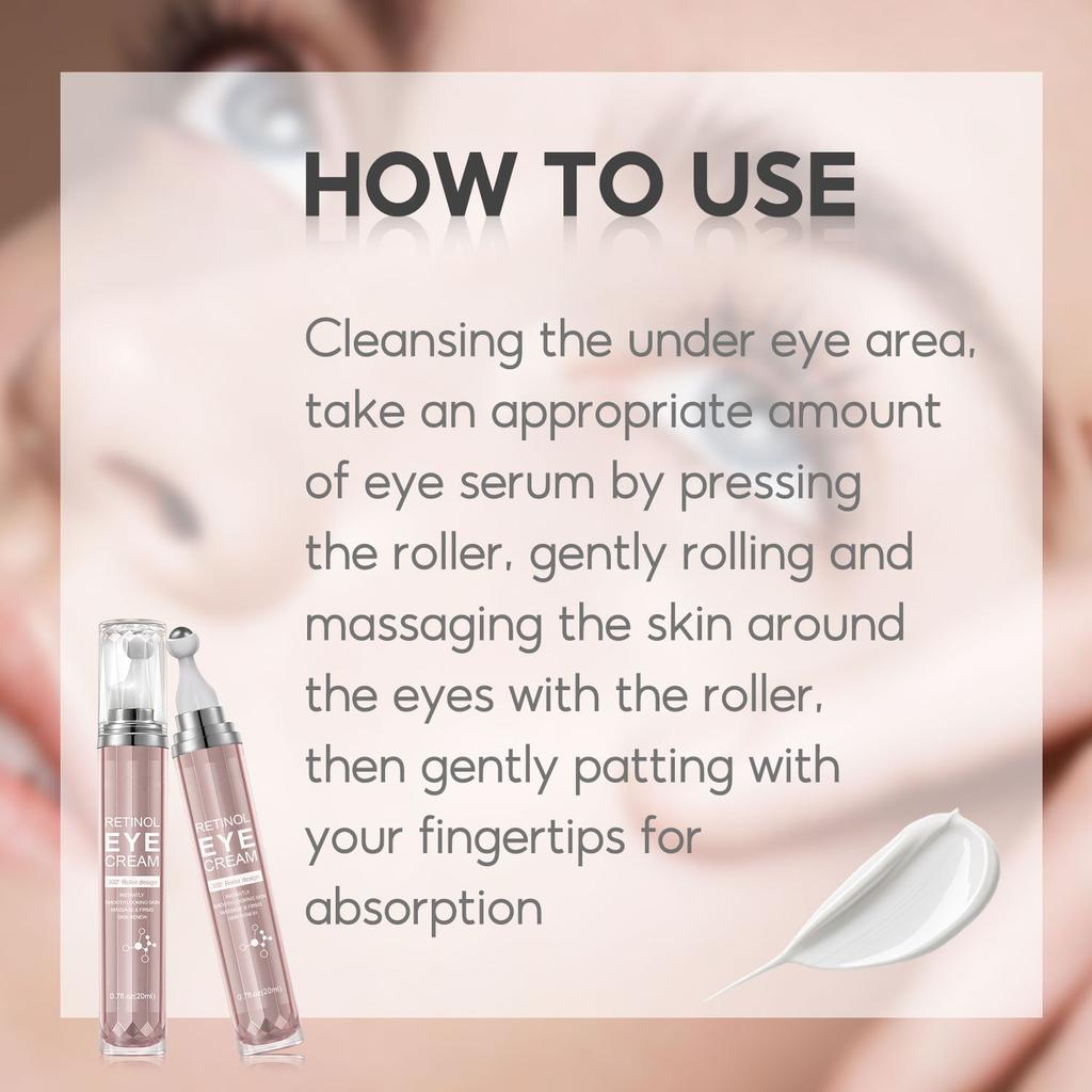 Falten Augen Retinol Augen Creme Eye Roller Ball Creme Für Augenringe Verblasst Feine Linien Entfernen Augen Taschen 20ml