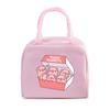 Fast Food Pig Printed Portable Lunch Bags Women Men Thermal Insulation Lunch Box Storage Bag Cartoon Children Bento Lunch Bag