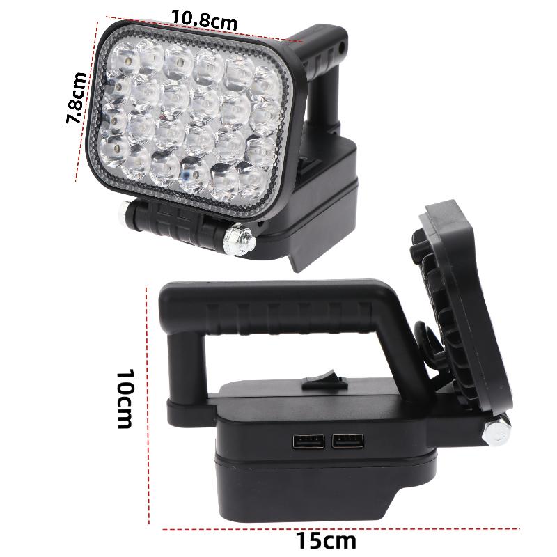 1Pcs Cordless Outdoor Work Fishing Handheld Emergency Tool Led Light For Lithium Battery 3In Portable Spotlight No Battery