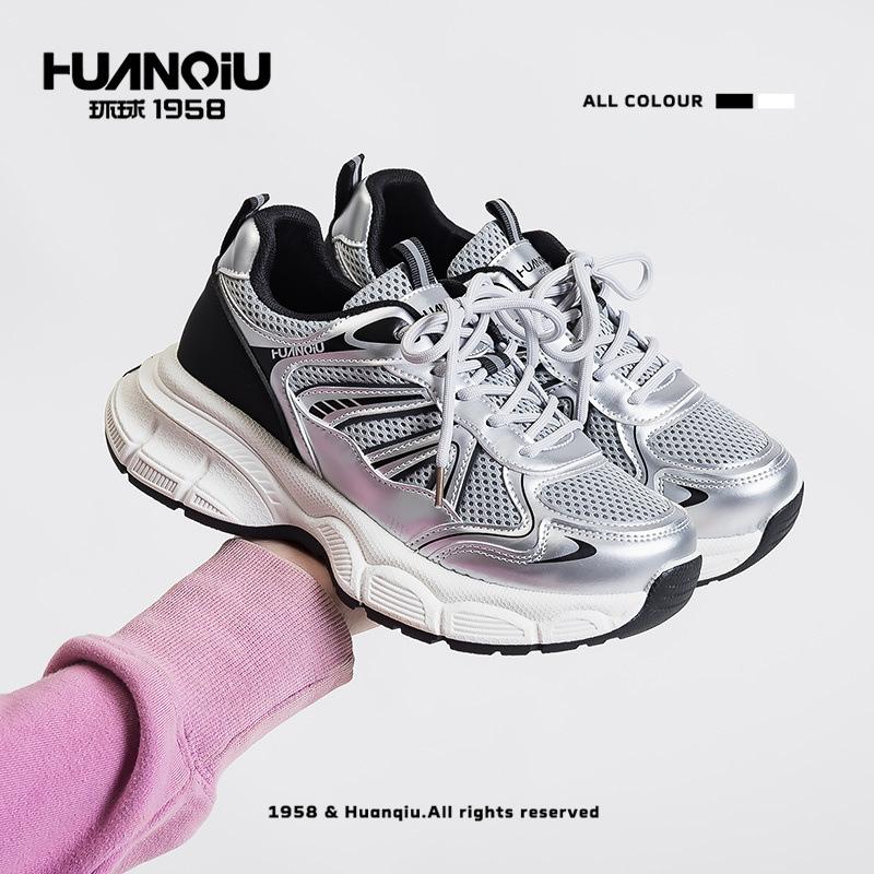 22 years of new casual low-top breathable mesh retro round head sports dad shoes 35