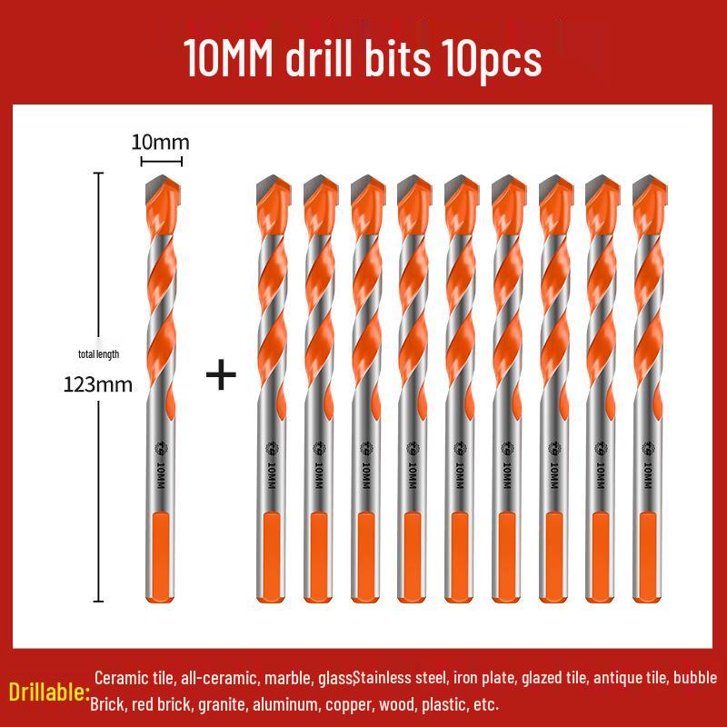 Tiangong Alloy Triangle Drill Bit for Concrete, Tile, Glass, & Cement - 6-12mm