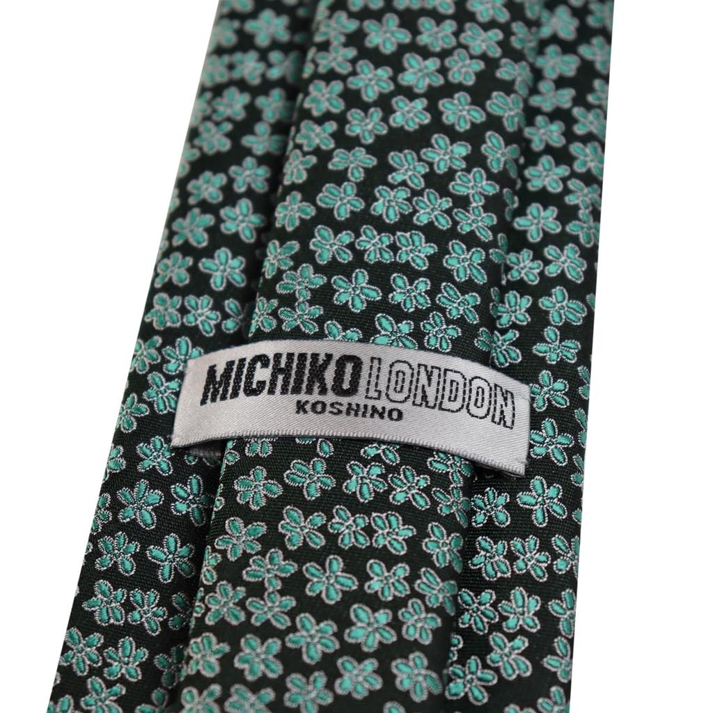 [Michiko London] KOSHINO Short Tie, Approx. 137cm in Length, Wrinkle-Resistant, Bonded Fabric, Backed Fabric, Voluminous Feel, Made in Japan, Branded