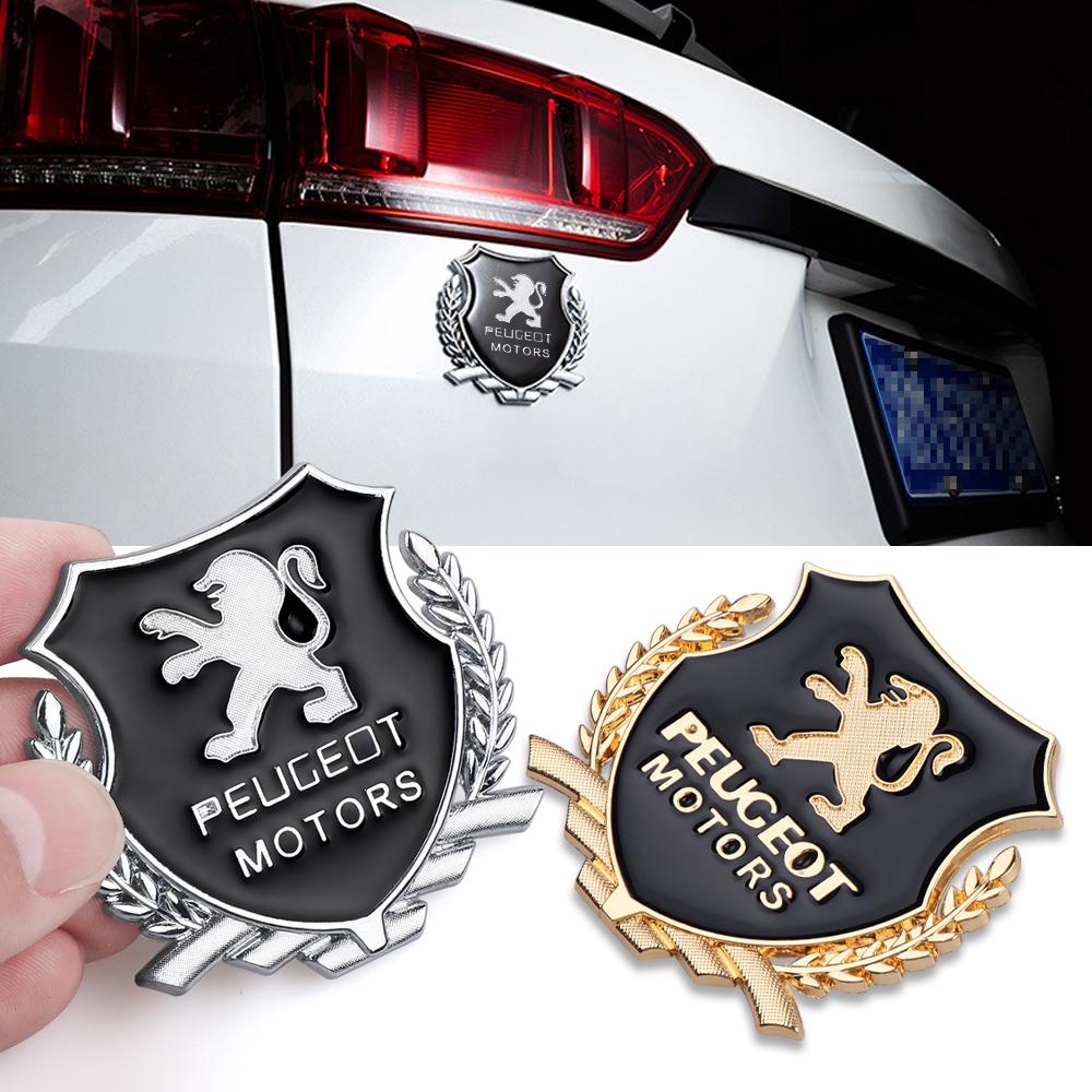 2026 Gorąca Naklejka Samochodowa 1 SZT 3D Metalowe Logo Stylizacji Auta Naklejka na Samochód Odznaka Emblemat Naklejka na Tył Dla Peugeot 207 3008 206 208 308 307 40