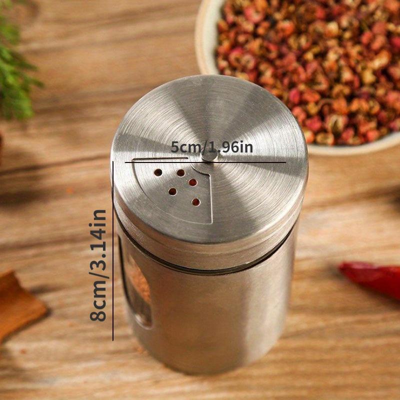 1PC Stainless Steel Seasoning Bottle for Home Outdoor BBQ Pepper Shaker Spice Jar Toothpick Holder Kitchen Tools