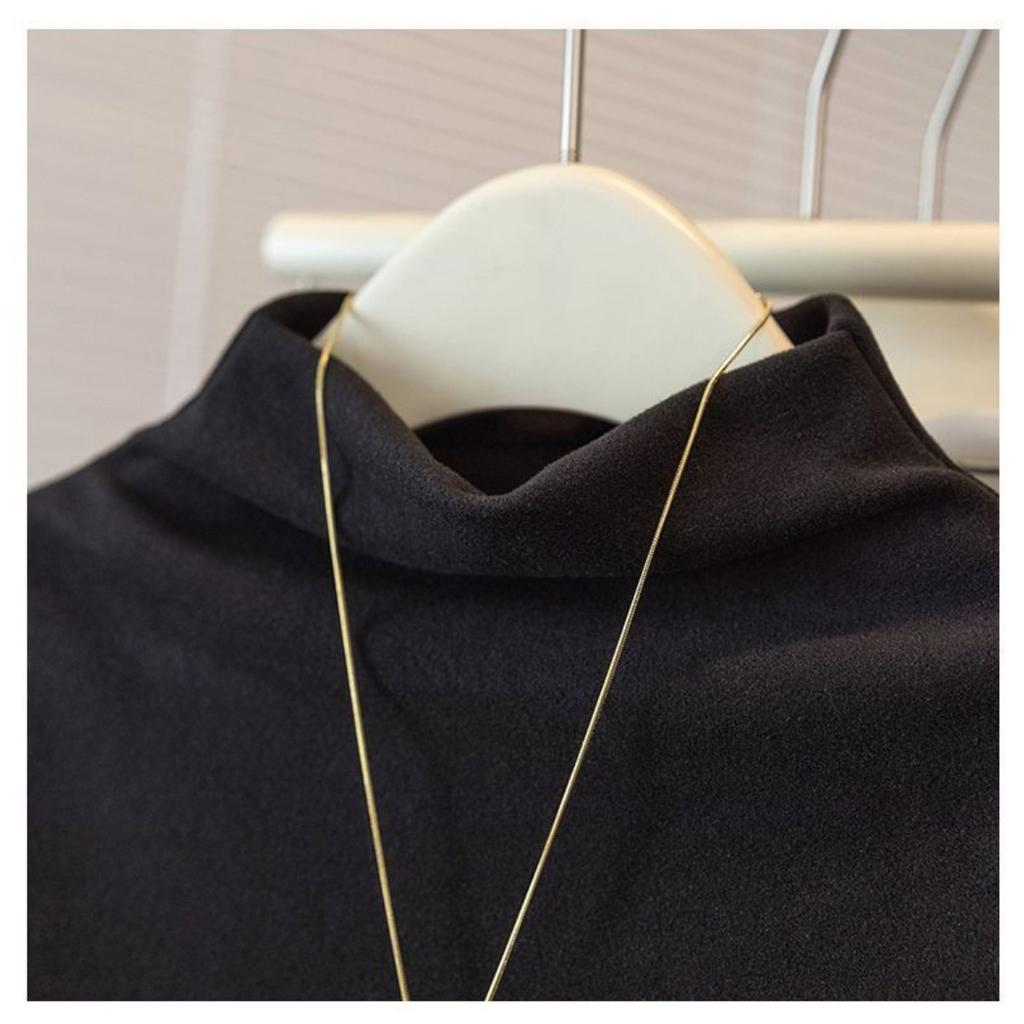 French-style Long Sleeve T-shirt Women's High-necked Fashion Casual T Shirt S-4XL