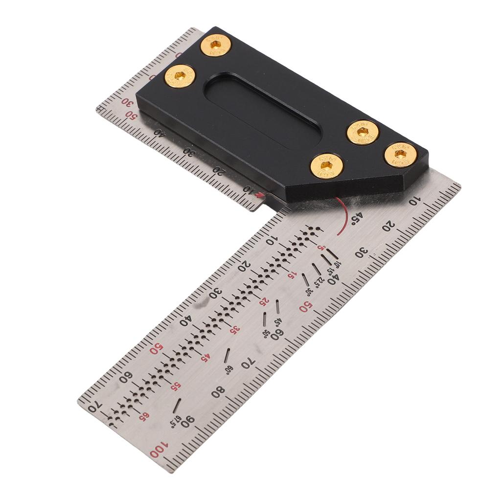 Woodworking   Ruler Right Angle Ruler Carpenter   Layout Tool with Marking Holes 3.9 Inch