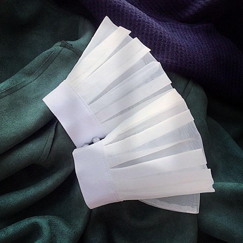 Fake Sleeve Cuffs Women For Sweater Wedding Lace False Sleeve Cuff Princess Wrist Warmers Sweater Decorative DIY Cuff Cover